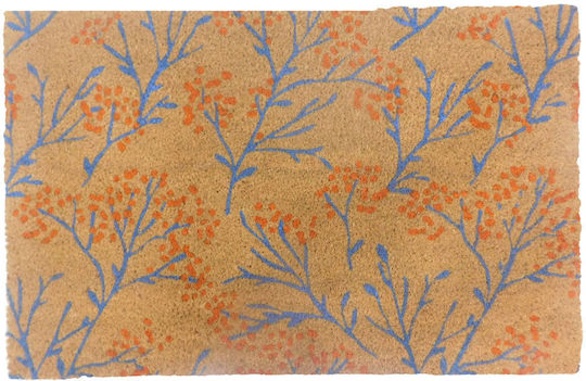 Relaxdays Doormat From Coconut Tree Blue 50x80cm