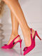Wildleder Pumps mit Hohem Absatz Fuchsie