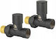 Simple Anthracite Radiator Valve Set