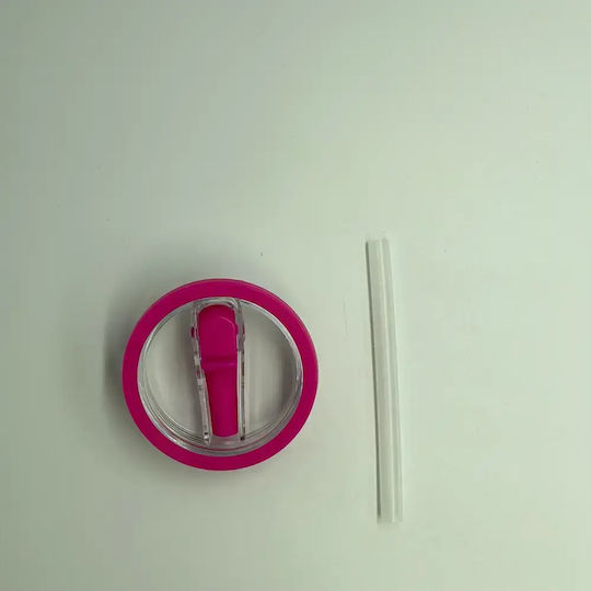Spare Part Straw Lid Thermos Tumbler Pandaboo 600 Ml Fuchsia