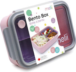 Melii Bento 3-Compartment Plastic Kids Food Con...