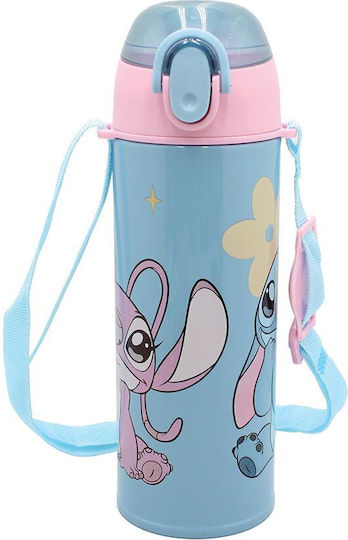 Gim Stitch Stainless Steel Kids Water Bottle Stitch Thermos with Straw Gim SS Stitch 450ml