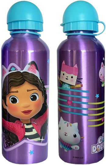 Gabby's Dollhouse Παιδικό Παγούρι Αλουμινίου 500ml
