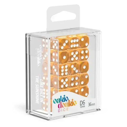 Oakie Doakie Dice D6 Dice Marble – Orange 36 12mm