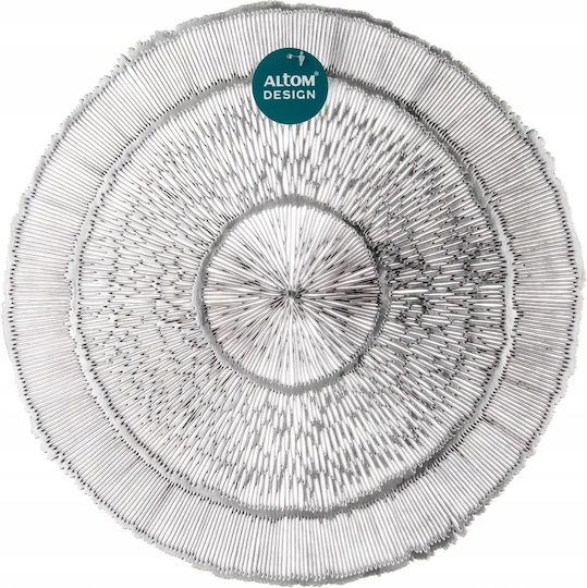 Altom Tischsets Rund Metallisch Silber 38cm Altom Tischsets Rund Metallisch Silber 38cm
