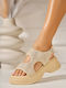 Women's Beige Flat Sandals