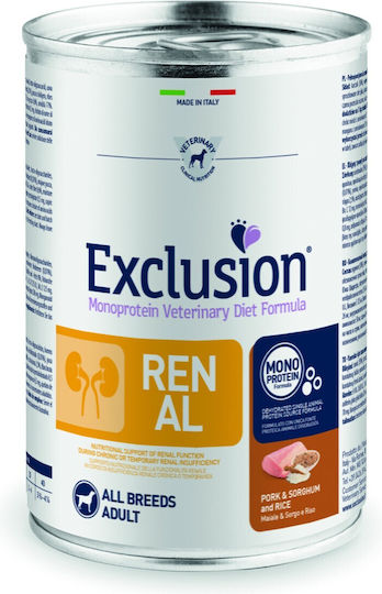 Exclusion Monoprotein Wet Dog Food With Pork And Rice 400gr
