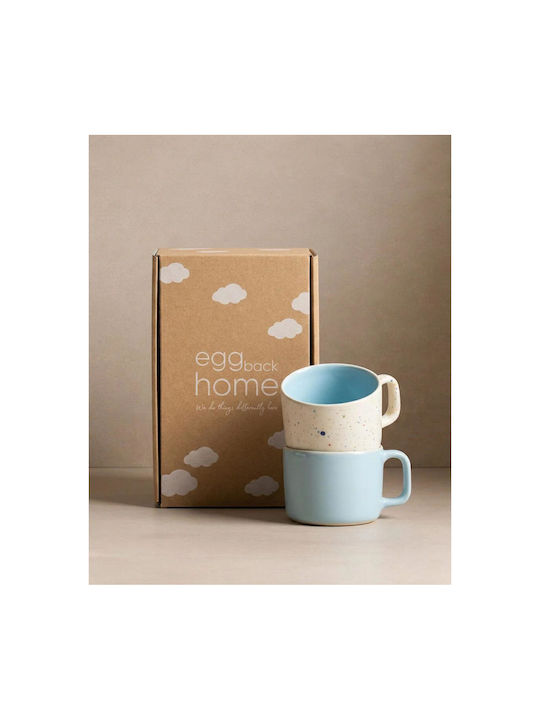 Κούπες Κεραμικές Egg Back Home Breeze Party In Out Duo Σετ 2 Τεμ Ø9 Cm H 8 Cm 240 Ml