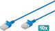 Digitus U/UTP Kat.6 (Gigabit) Netzwerkkabel Ethernet 10m Blau