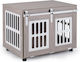 Costway Dog House Metallic with Door Gray 62.5x56x80cm