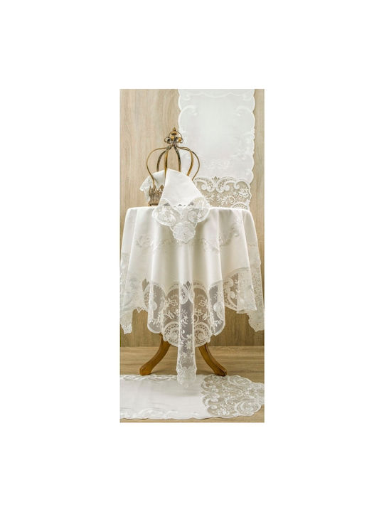 F&L F&L Tischdecke Ecru 29x65cm