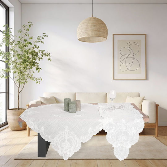 Ilis Home Ράνερ με Κέντημα Μπεζ 40x170εκ.