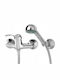 Diamond Mixing Shower Faucet Complete Set Silver