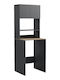 Desk Chaxe Wooden with Bookcase Anthracite-Sonoma 65x32.5x183.6cm