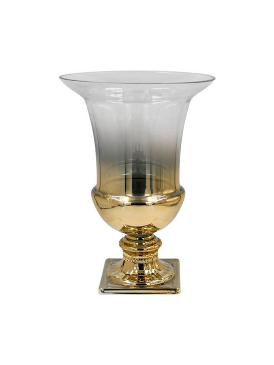Βάζο 372-225-332 20x27cm Gold-silver Γυαλί