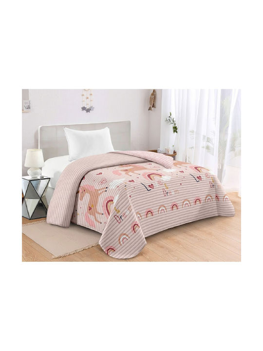 Adam Home Παιδικό Κουβερλί Μονό 430 Ροζ 160x220εκ.