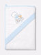Ekebaby Baby Bath Towel Bathrobe Hooded Light Blue 80x80cm