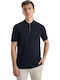 Polo Herrenbluse Kurzarm Marineblau