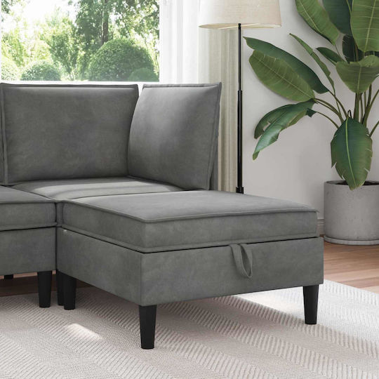 vidaXL Hocker Für Das Wohnzimmer Mit Stauraum Bezogen Mit Samt Dunkelgrau