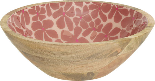 Wooden Orange Salad Bowl 30x30x9.5cm