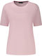 Women's Cotton Short Sleeve Blouse Pink