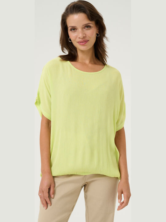 Bluza Damă Mâneci Scurte Verde Lettuce