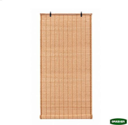Grasher Jaluzea De Umbrit Din Bambus Maro Lățime 120xÎnălțime 180 Cm