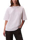 Grafische Damen Oversized T-Shirt Rosa