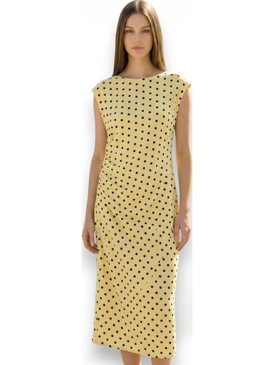 Benissimo Summer Midi Dress Yellow