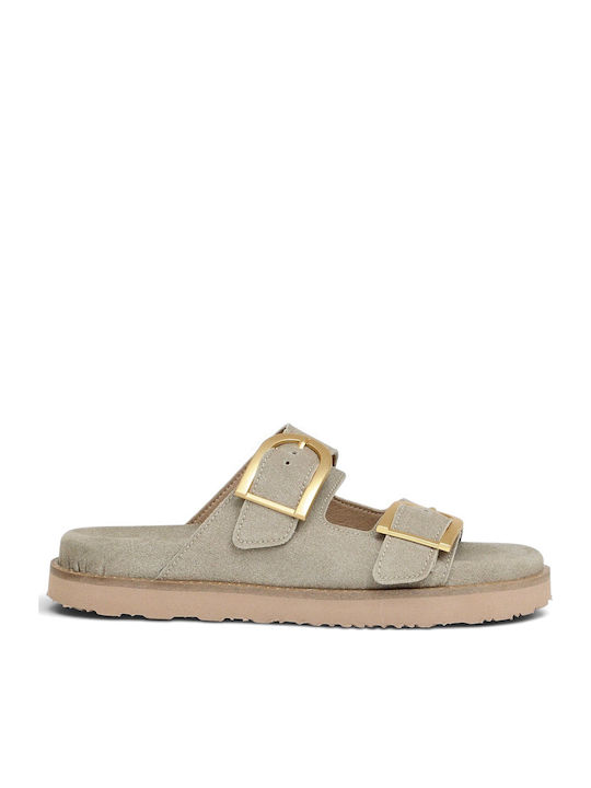 Ragazza Damen Flatforms Beigen Sandalen