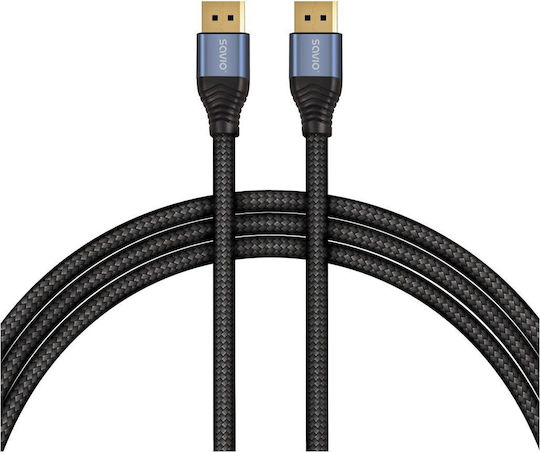 Savio Cable DisplayPort Male - DisplayPort Male 3m Black
