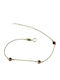 Kontopoulos Women's Chain Bracelet with Heart Design in 9K Gold with Zircon