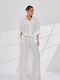 Women's Cream Set with High Rise Trousers