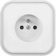 230 V Ip20 White Wall Socket Grounding Single Socket 1 Pc