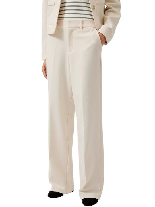 Women's Fabric Trousers Beige