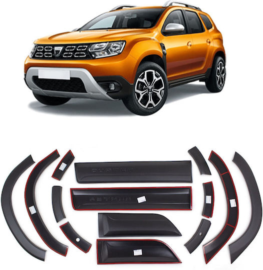 Flares Protective Door Strips Set Black Dacia Duster 2018 To 2023