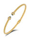 Jools Women's Gold Plated Silver Handcuff Bracelet with Zircon