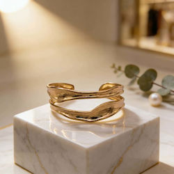 Gold Wave Cuff Bracelet