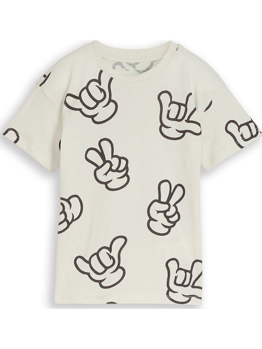 Παιδικό T-shirt Ανοιχτο Γκρι-μαυρο