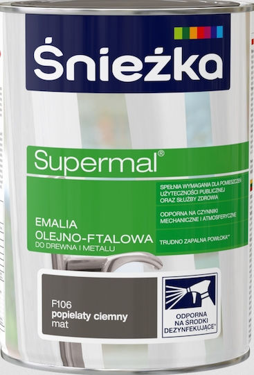 Śnieżka Supermal Email Ulei-Alchid Frasin Închis Mat 0.8l