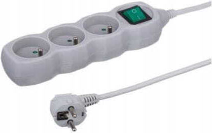 Duwi Duwi Power Strip 3 Sockets with Switch and 15m Grey Cable