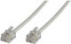Microconnect Flat Τηλεφωνικό Καλώδιο RJ12 5m Λευκό (MPK105)