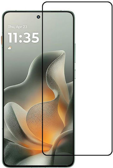 Motorola Edge 70 Pro 5G Vollflächig Gehärtetes Glas 9H HD 3D Gebogener Rand Displayschutzfolie Schwarz