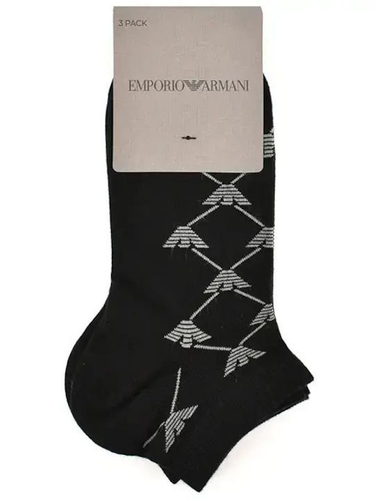 Emporio Armani Men's Black Socks 3Pack