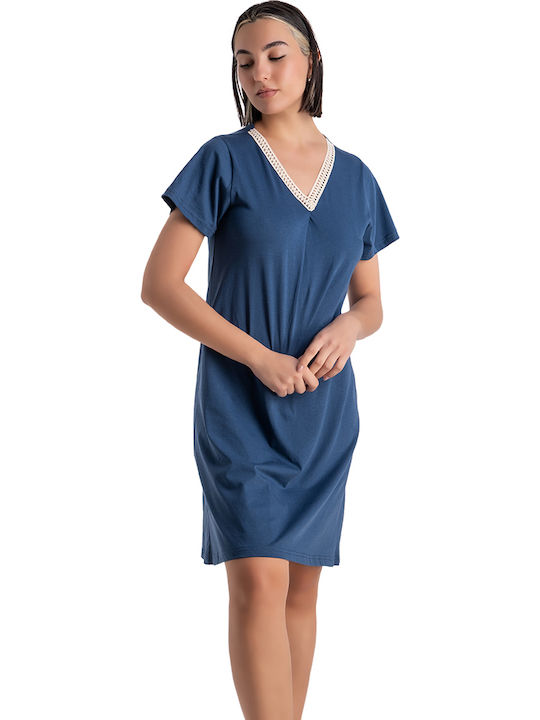 Rachel Damenbademode Mini Kleid Farbe Blau