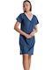 Rachel Damenbademode Mini Kleid Farbe Blau