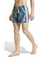 Men's Swimwear Shorts Blue and Yellow with Prints