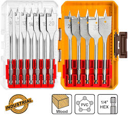 Ingco Satz 12 Spaten-Bits mit Sechseck Bohrer S...