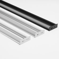 Vk 31 W W 2 Προφίλ Αλουμινίου Up Down Led Ταινίες Ip20 Λευκό Προφίλ 2m 2pcs X 2m Λευκό Opal Pc Κάλυμμα & 4 Καπάκια 4 Κλιπς Στερέωσης 2.000x49x17mm