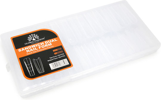 Global Fashion False Nail Tips Transparent 240 Pieces 95554
